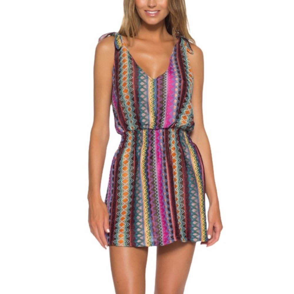 BECCA Rio Bueno Cover-Up Dress  NWT Med  Multi
